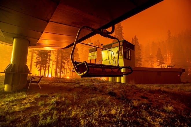 Threat remains to Tahoe ski resorts as Caldor Fire burns in Tahoe Basin